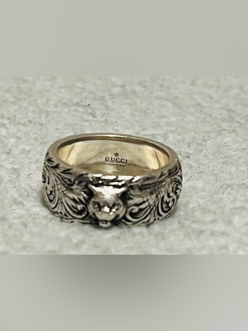 Gucci Feline Silver 925 Ring - Picture 5 of 11